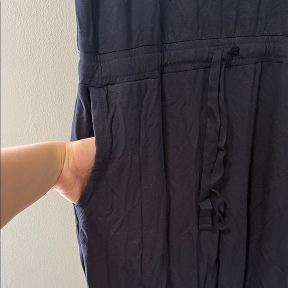 Daily Ritual NWT Navy Blue Tank Top Straight Leg Jumpsuit Size XL - Picture 5 of 9